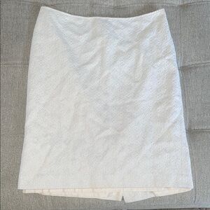 Isaac Mizrahi White Pencil Skirt Knee-Length
